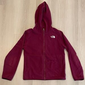 The North Face Kids Glacier Full Zip Hoodie - Burgundy